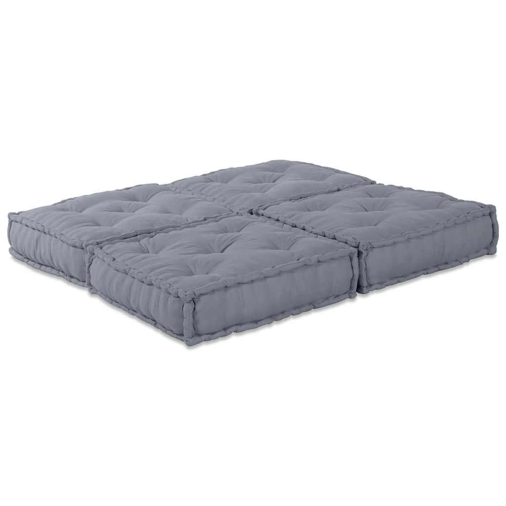 vidaXL Canapé modulable 2 pcs Gris 140 x 70 x 36 cm Tissu
