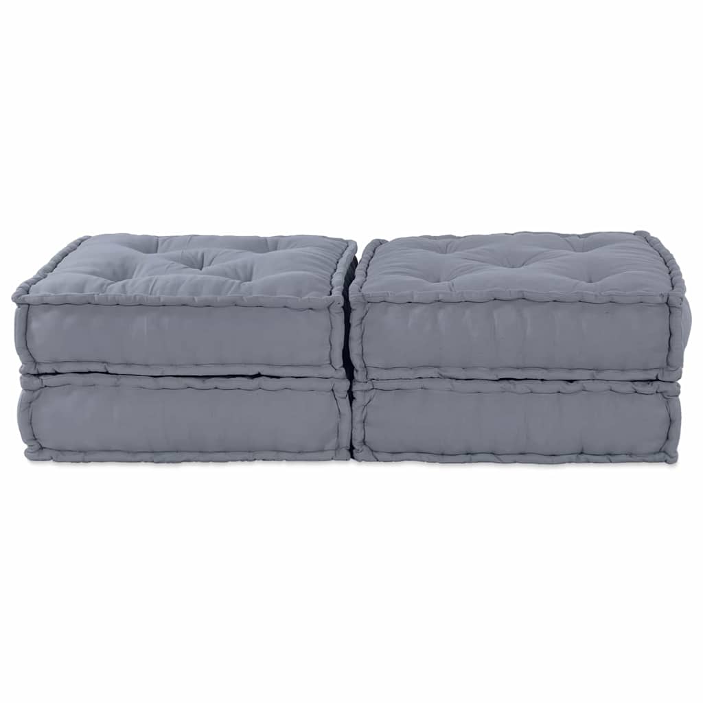 vidaXL Canapé modulable 2 pcs Gris 140 x 70 x 36 cm Tissu
