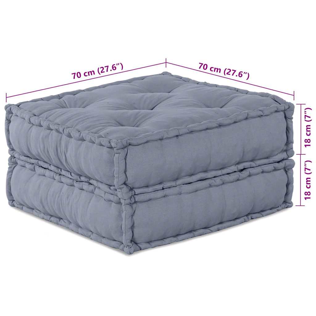 vidaXL Canapé modulable 2 pcs Gris 140 x 70 x 36 cm Tissu