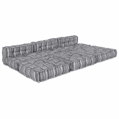 vidaXL Modulares Sofa 4 pcs Grau Druck Stoff