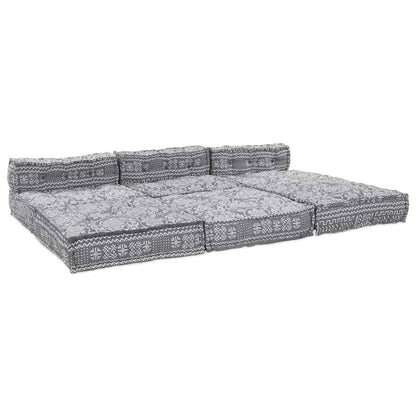 vidaXL Modulares Sofa 4 pcs Hellgrau Stoff