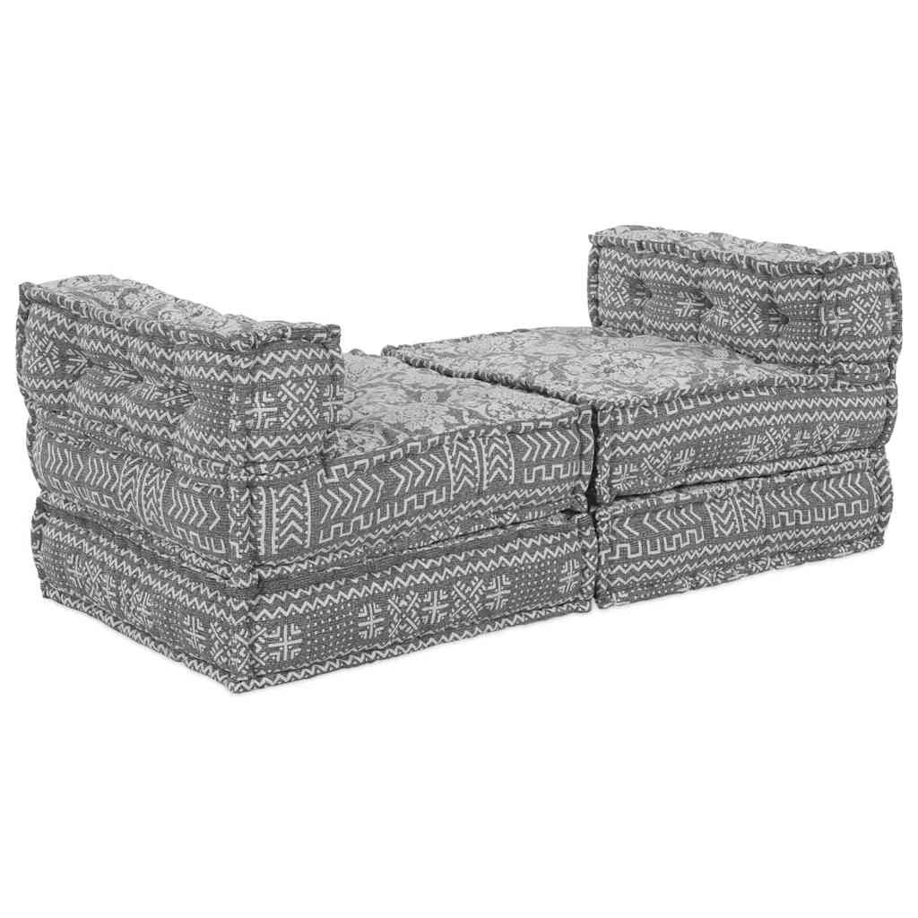 vidaXL Modulares Sofa 4 pcs Hellgrau Stoff