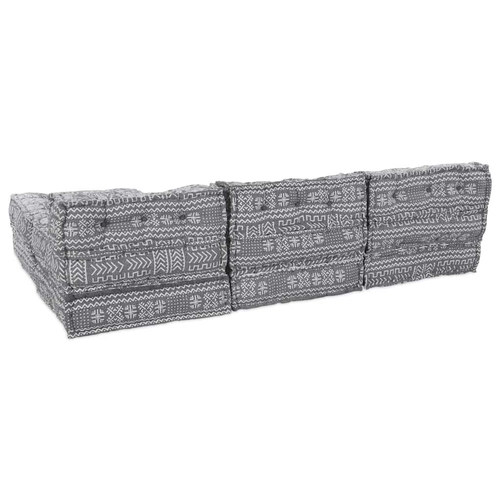 vidaXL Modulares Sofa 4 pcs Hellgrau Stoff