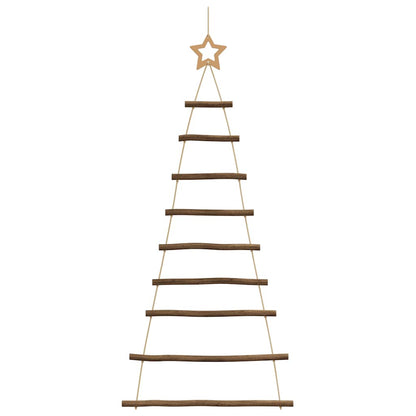 vidaXL Hängende Weihnachtsbäume mit Spitzensternen 2 Stk. 55x120 cm Naturzweig