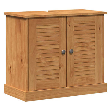 vidaXL Waschbeckenunterschrank mit Regal VIGO Braun und Honigbraun