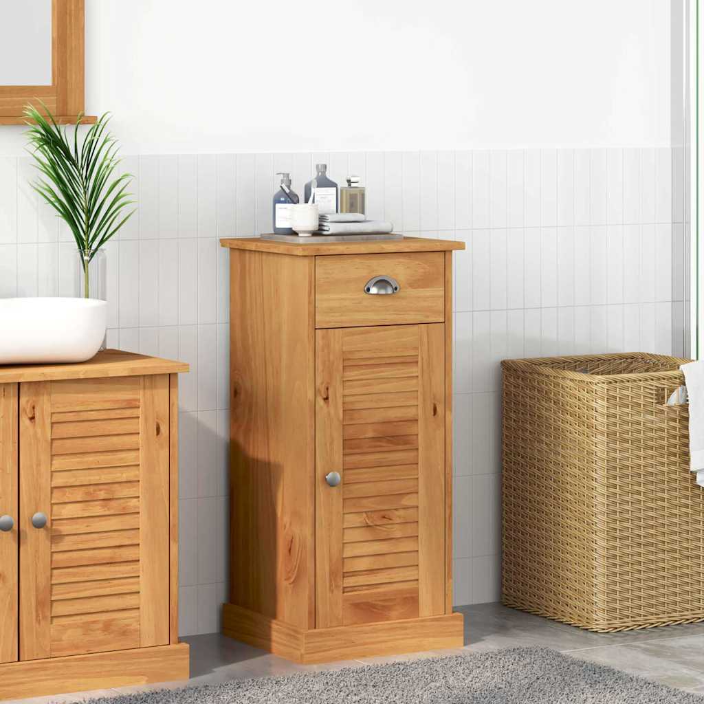 vidaXL Badezimmerschrank VIGO Braun und Honigbraun 37,5 x 34 x 80 cm