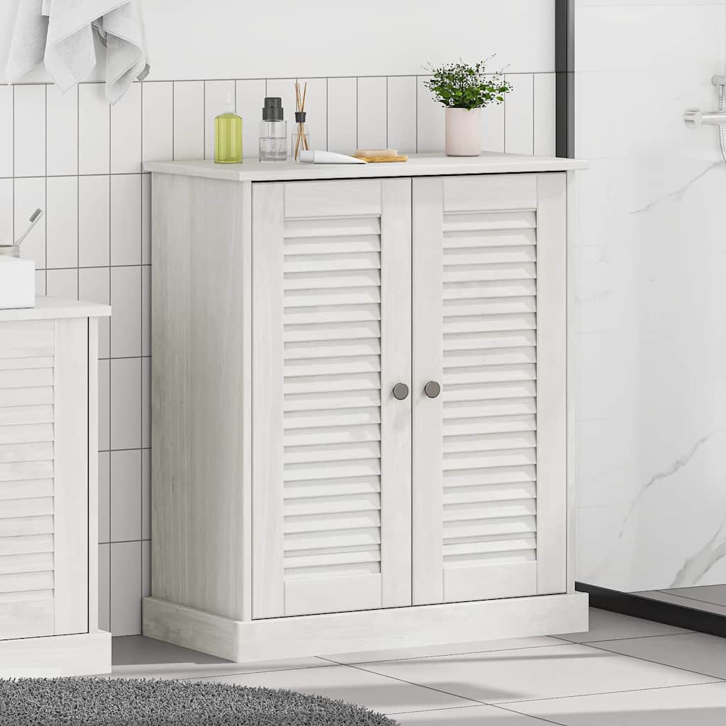 vidaXL Badezimmerschrank VIGO Weiß und Antikweiß 68 x 34 x 80 cm