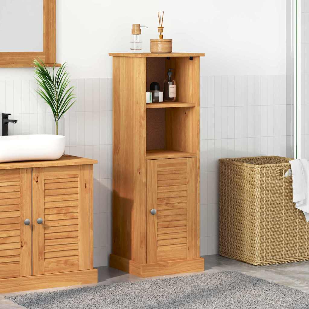 vidaXL Badezimmerschrank VIGO Braun und Honigbraun 37 x 34 x 110 cm