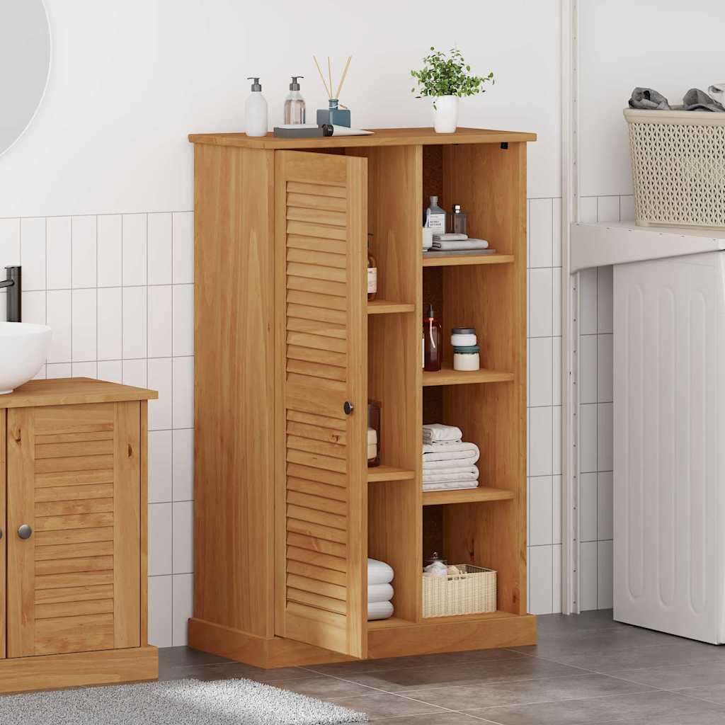 vidaXL Badezimmerschrank VIGO Braun und Honigbraun 68 x 34 x 110 cm