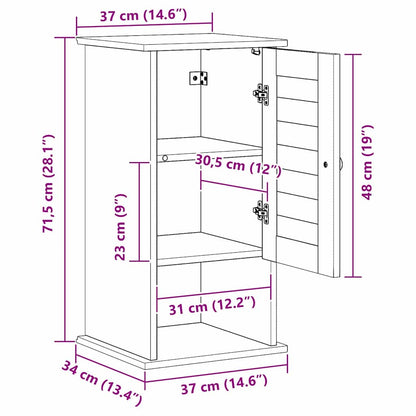 vidaXL Badezimmerschrank VIGO Weiß und Antikweiß 37 x 34 x 71,5 cm