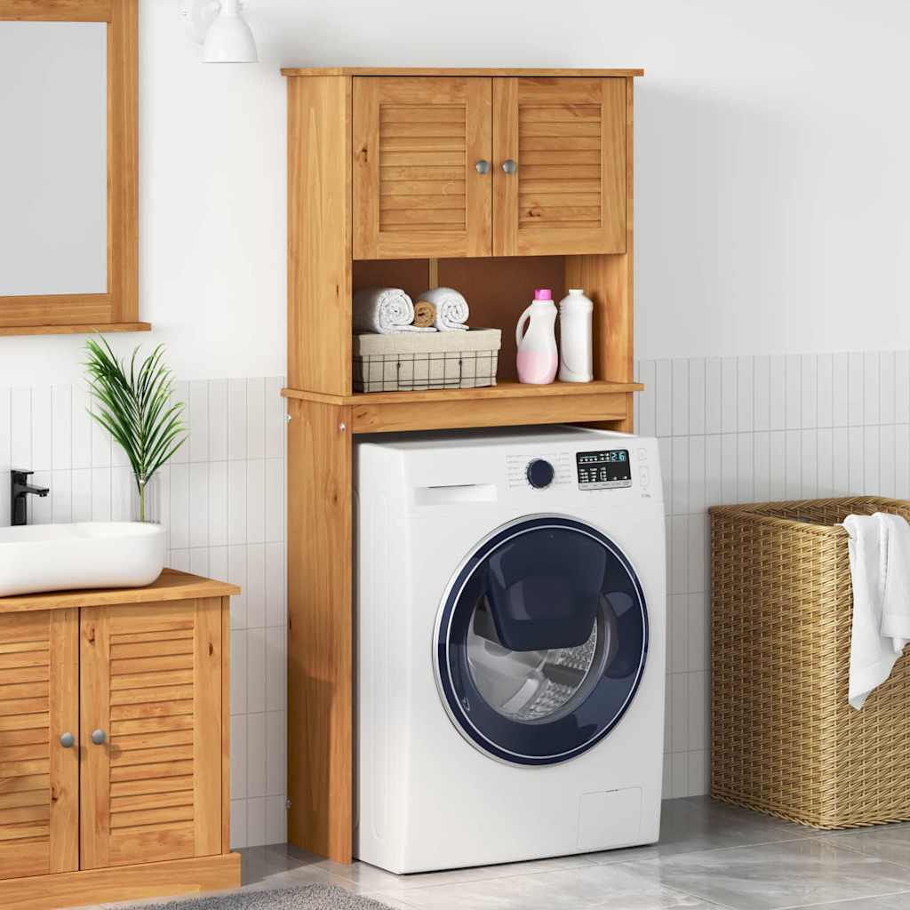 vidaXL Waschmaschinen-Schrank mit Regal VIGO Braun und Honigbraun