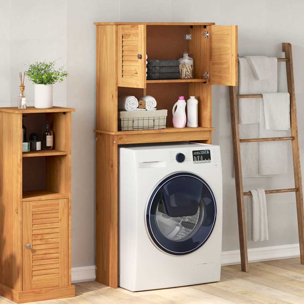 vidaXL Waschmaschinen-Schrank mit Regal VIGO Braun und Honigbraun