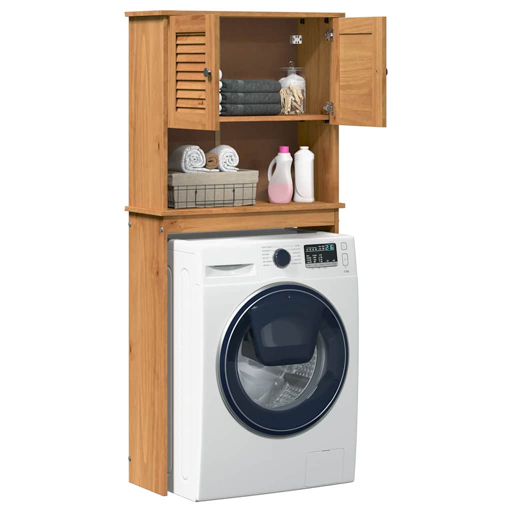 vidaXL Waschmaschinen-Schrank mit Regal VIGO Braun und Honigbraun