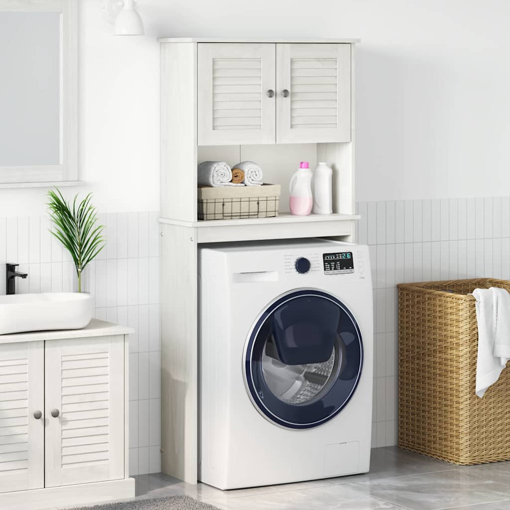 vidaXL Waschmaschinen-Schrank mit Regal VIGO Weiß und Antikweiß