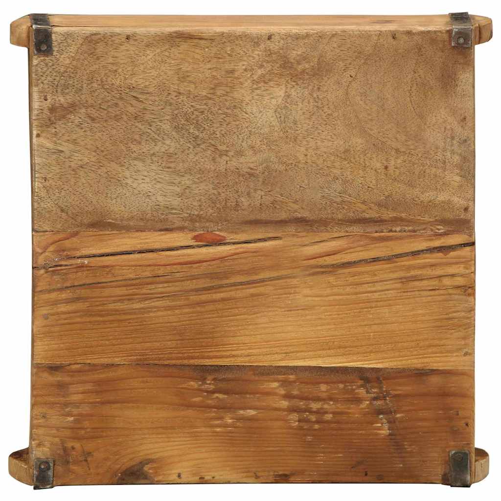 Tablett Braun 29 x 31 x 10 cm Massives upgecyceltes Holz