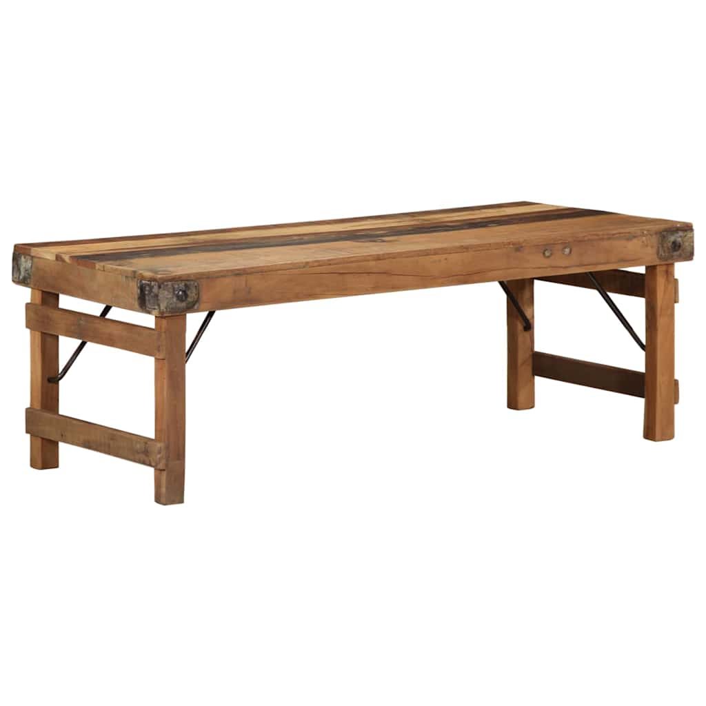 vidaXL Couchtisch Braun 110 x 55 x 40 cm Massives upgecyceltes Holz
