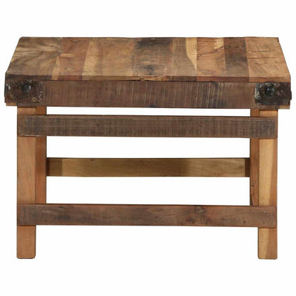 vidaXL Couchtisch Braun 60 x 55 x 40 cm Massives upgecyceltes Holz