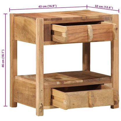 vidaXL Beistelltisch Braun 43 x 32 x 46 cm Massives upgecyceltes Holz