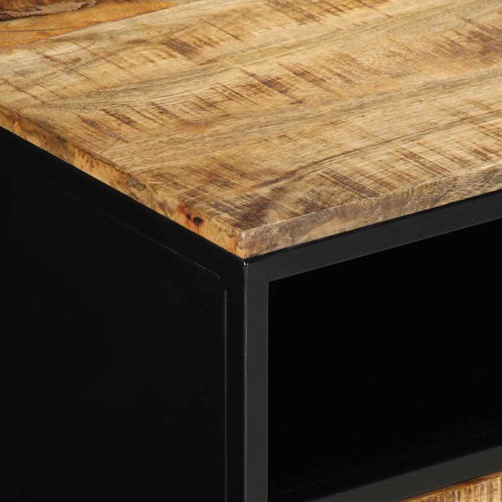 vidaXL Couchtisch Braun 90 x 50 x 40 cm Massives Mango Holz und Metall
