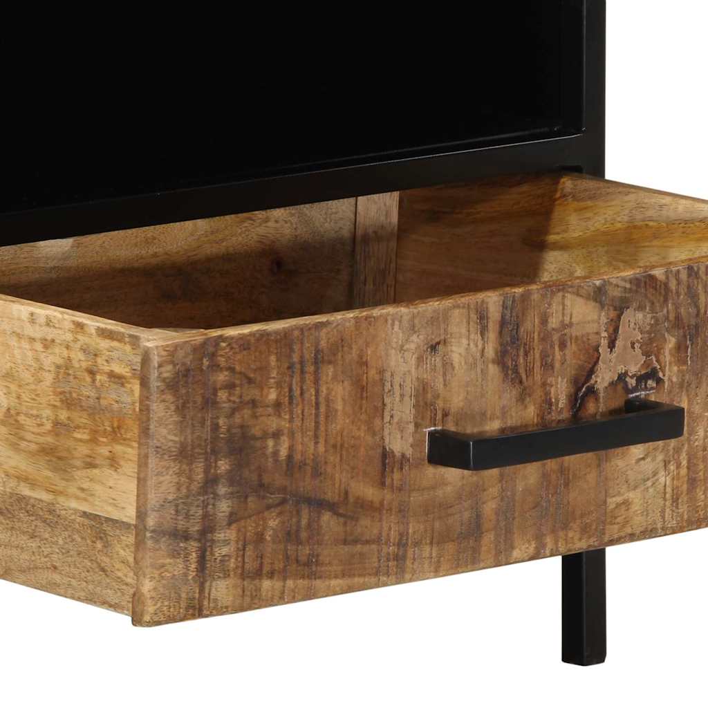 vidaXL Couchtisch Braun 90 x 50 x 40 cm Massives Mango Holz und Metall