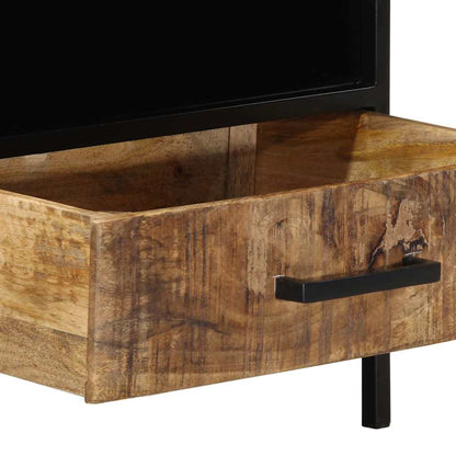 vidaXL Couchtisch Braun 90 x 50 x 40 cm Massives Mango Holz und Metall