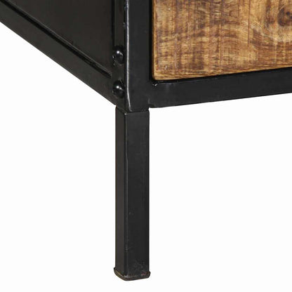 vidaXL Couchtisch Braun 90 x 50 x 40 cm Massives Mango Holz und Metall