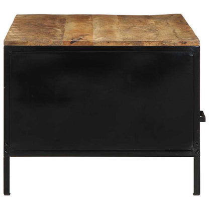 vidaXL Couchtisch Braun 90 x 50 x 40 cm Massives Mango Holz und Metall