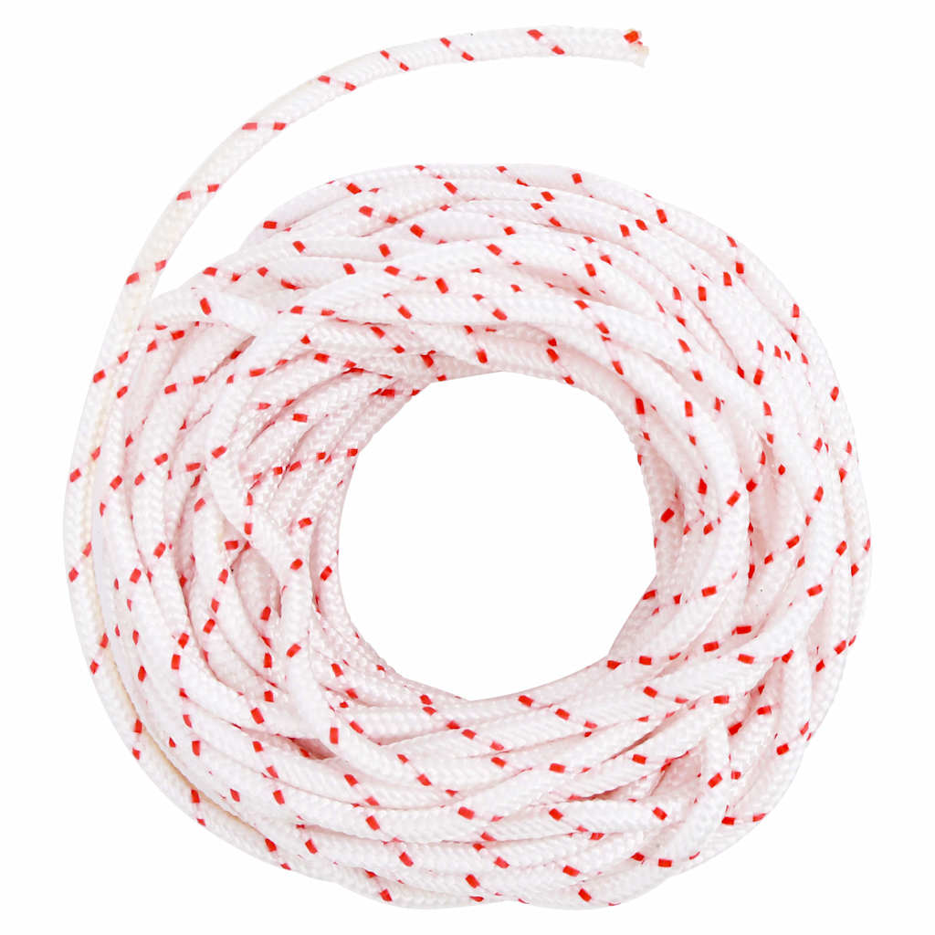 Starterseil Weiß und Rot Ø4 mm 10 m Nylon