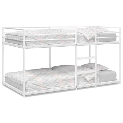vidaXL Lit superposé sans matelas Blanc 75x190 cm Acier