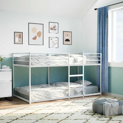 vidaXL Lit superposé sans matelas Blanc 75x190 cm Acier