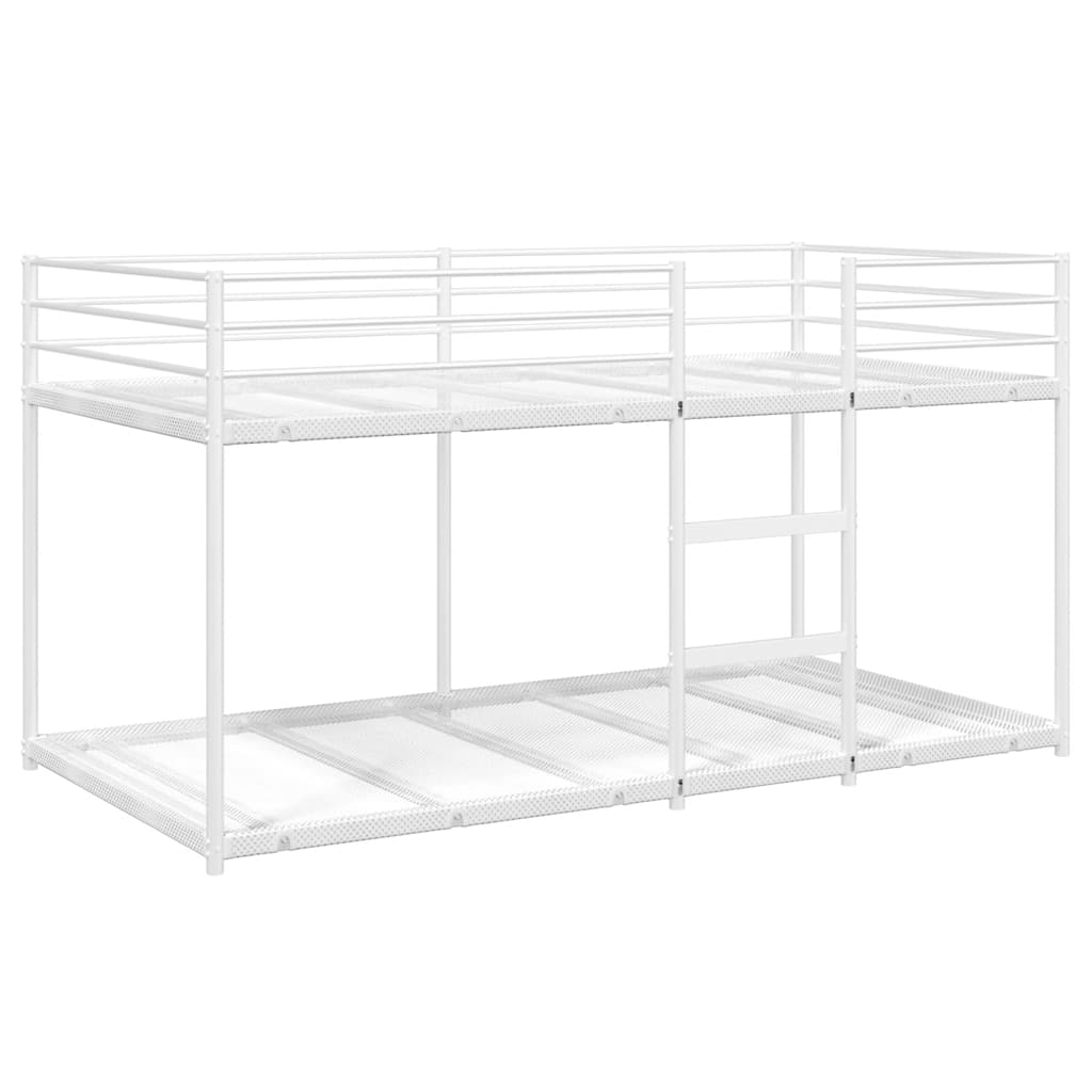 vidaXL Lit superposé sans matelas Blanc 75x190 cm Acier
