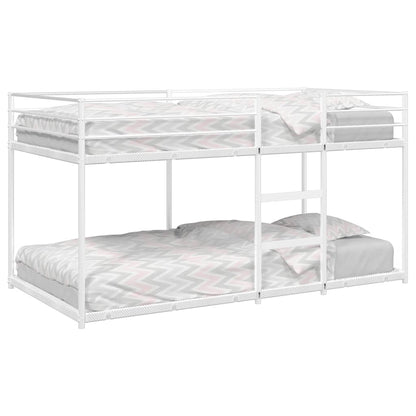vidaXL Lit superposé sans matelas Blanc 75x190 cm Acier