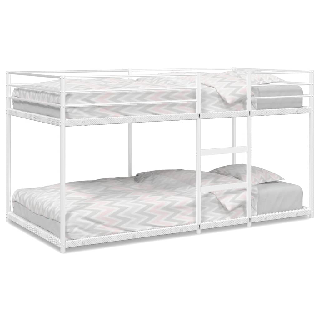vidaXL Etagenbett ohne Matratze Weiß 100x190 cm Stahl