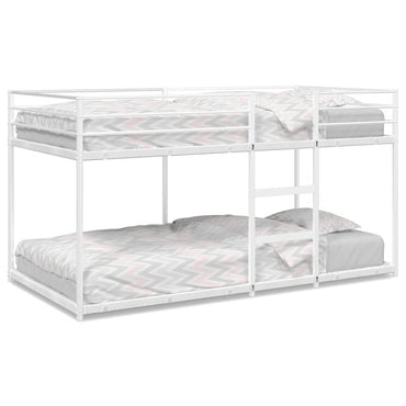 vidaXL Etagenbett ohne Matratze Weiß 100x190 cm Stahl