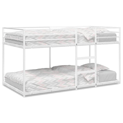 vidaXL Etagenbett ohne Matratze Weiß 100x190 cm Stahl