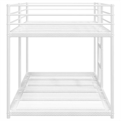 vidaXL Etagenbett ohne Matratze Weiß 100x190 cm Stahl