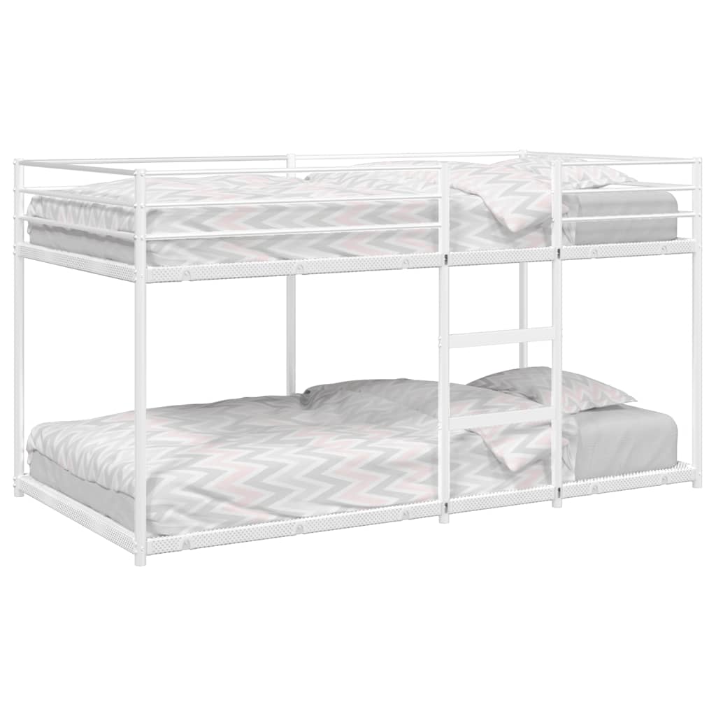 vidaXL Etagenbett ohne Matratze Weiß 100x190 cm Stahl