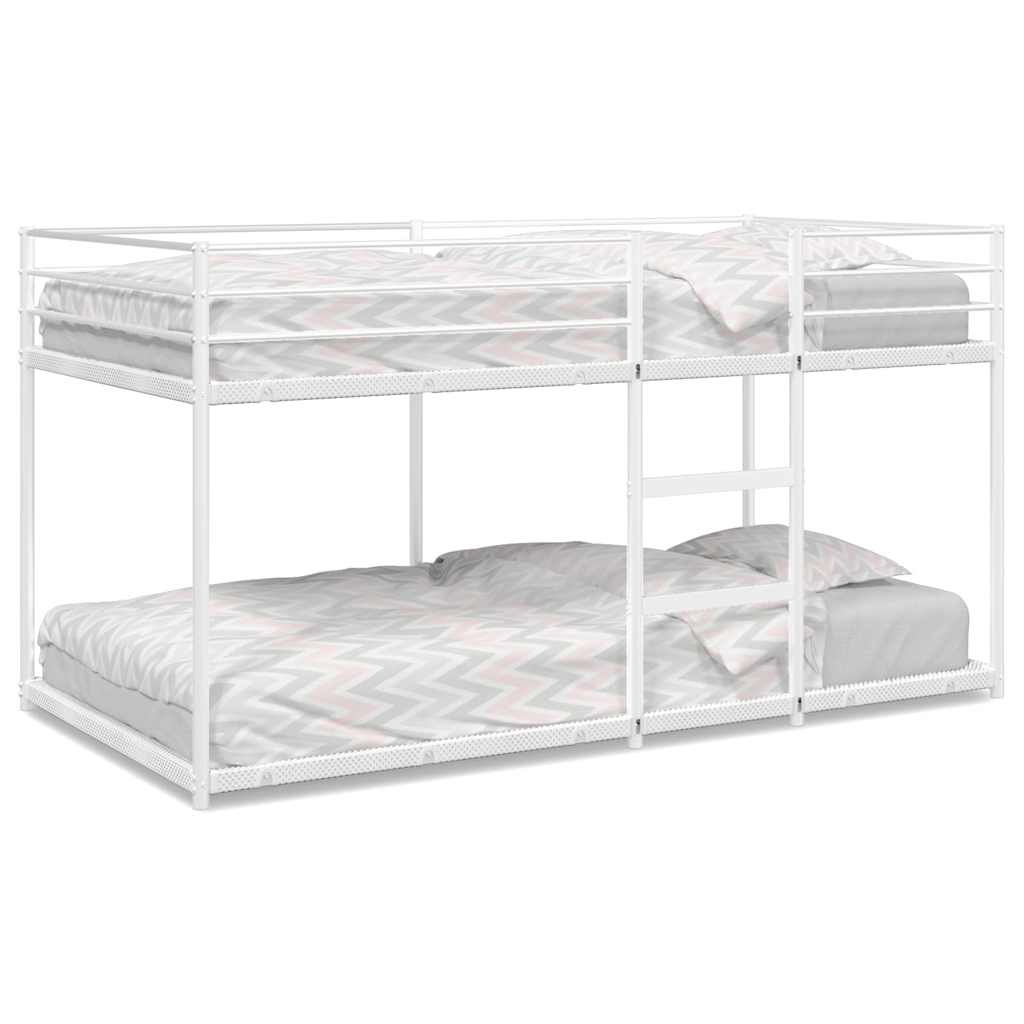 vidaXL Etagenbett ohne Matratze Weiß 107x203 cm Stahl