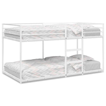 vidaXL Etagenbett ohne Matratze Weiß 107x203 cm Stahl