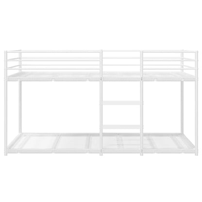 vidaXL Etagenbett ohne Matratze Weiß 107x203 cm Stahl