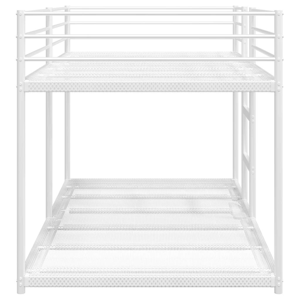 vidaXL Etagenbett ohne Matratze Weiß 107x203 cm Stahl