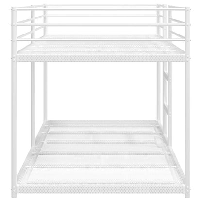 vidaXL Etagenbett ohne Matratze Weiß 107x203 cm Stahl