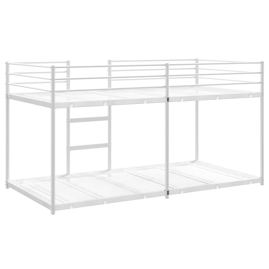 vidaXL Etagenbett ohne Matratze Weiß 107x203 cm Stahl