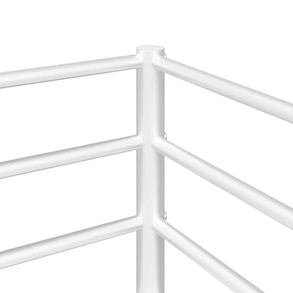 vidaXL Etagenbett ohne Matratze Weiß 107x203 cm Stahl