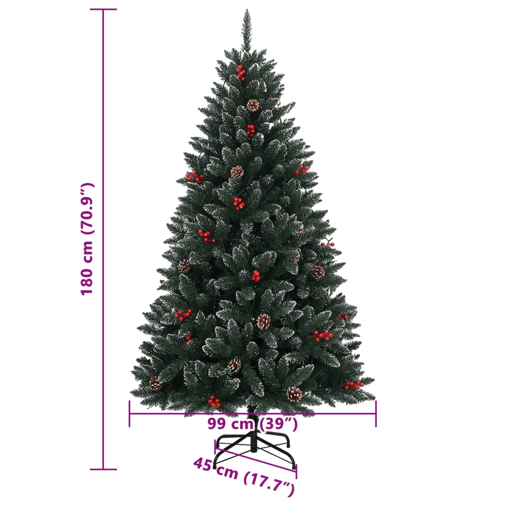 vidaXL Künstlicher Weihnachtsbaum 300 LEDs 180 cm