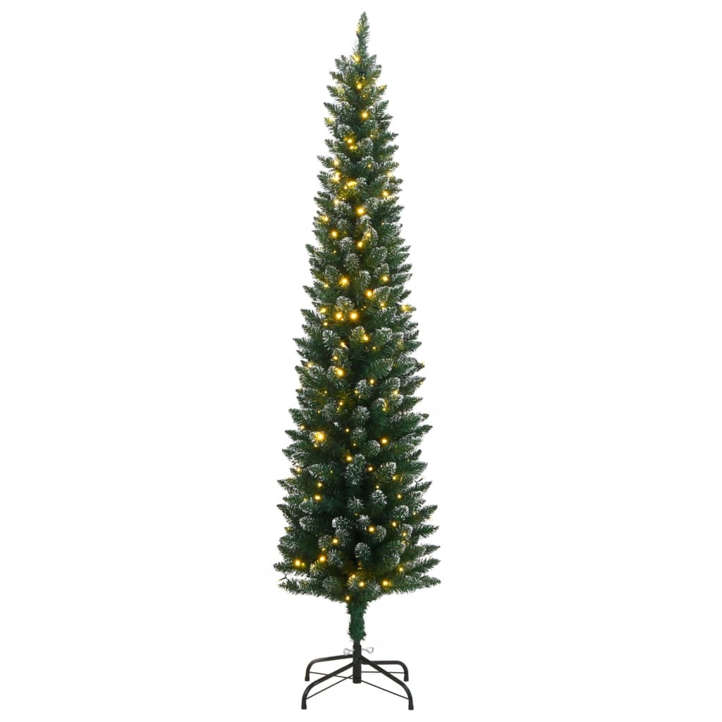 vidaXL Künstlicher Weihnachtsbaum Schlank 150 LEDs 150 cm