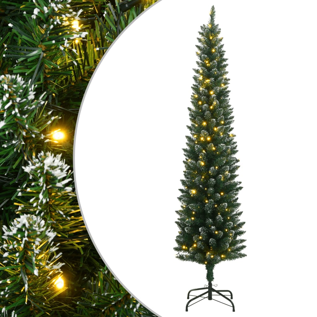 vidaXL Sapin de Noël artificiel Slim 300 LED 240 cm