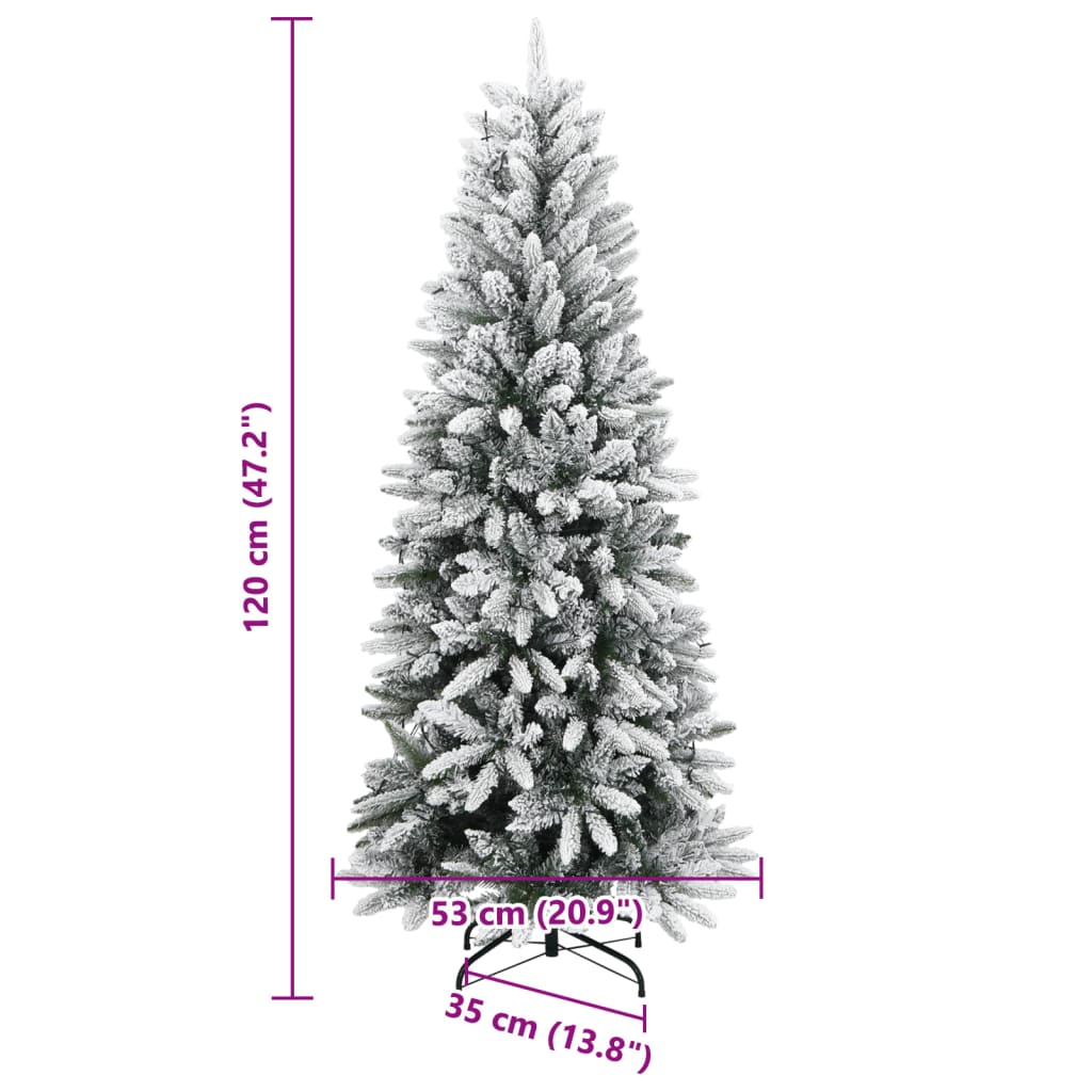 vidaXL Künstlicher Weihnachtsbaum mit Schnee 150 LEDs 120 cm