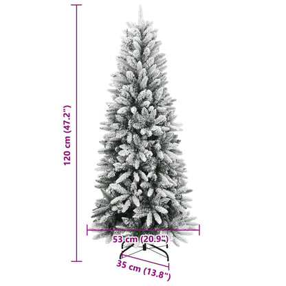 vidaXL Künstlicher Weihnachtsbaum mit Schnee 150 LEDs 120 cm