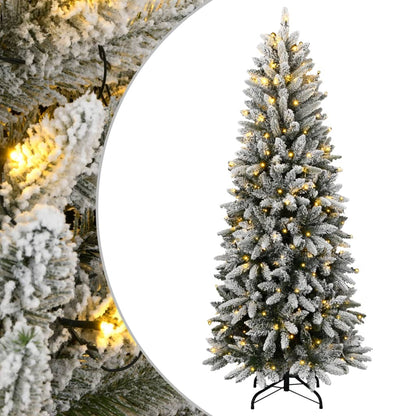 vidaXL Sapin de Noël artificiel avec neige, 300 LED, 210 cm